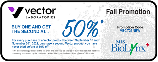 MJS BioLynx - Buy 1 Vector Laboratories product, Get 2nd Vector Product You Haven't Tried at 50%*